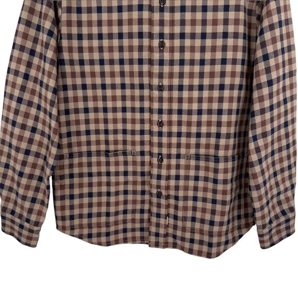 AYR Mens The Dive Long Sleeve Button Down Shirt Jacket Shacket Woody Plaid XS - Picture 4 of 10